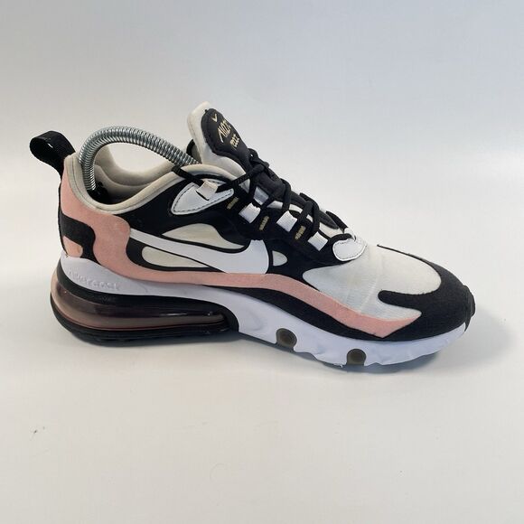 Nike Air Max 270 React Women Running Shoes Coral Black White AT6174-005 Size 8.5 - Picture 1 of 13